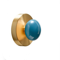 SkLO Dot 1x Wall Light - New Blue/ Brushed Brass