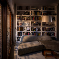 Greige Foscarini Twiggy LED Floor Lamp