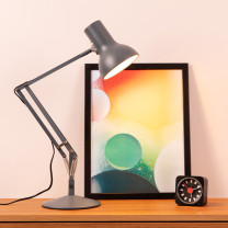Anglepoise Type 75 Mini Desk Lamp Slate Grey on Desk