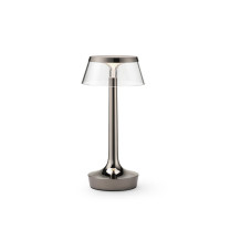 Flos Bon Jour Unplugged LED Portable Lamp - Black Chrome
