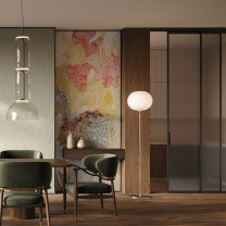 Silver Flos Glo-Ball Floor Lamp