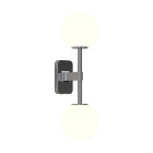 Astro Tacoma Twin Globe Wall Light Polished Chrome Globe White