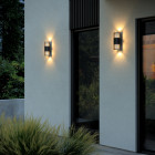 Double Black Nordlux Aludra Outdoor Wall Light