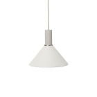 Ferm Living Collect Low Socket Pendant Cone Grey White