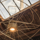 Axolight Hoops LED Suspension Gold from Below