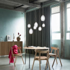 Northern Unika Pendant White Cluster Above Table