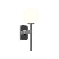 Astro Tacoma Single Globe Wall Light Polished Chrome Tacoma White