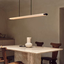 J. Adams & Co Strata 1200 Pendant Above Dining Table