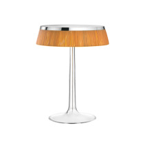 Flos Bon Jour LED Table - Chrome, Rattan Crown