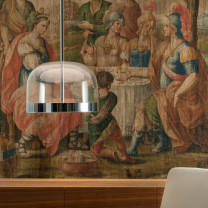 Fontana Arte Equatore LED Pendant Light Lifestyle Wallpaper