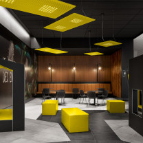 Artemide Architectural Eggboard Matrix LED Suspension Light Lifestyle Retail Hospitality