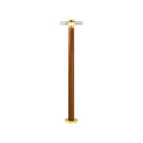 Panzeri Venexia LED Floor Lamp 95 Wood Matt Brass