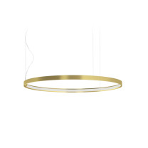 Panzeri Zero Round Horizontal LED Pendant 75 Brass