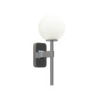 Astro Tacoma Single Globe Wall Light Polished Chrome Tacoma Ribbed White