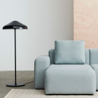 HAY Pao Steel Floor Lamp Black Beside Sofa