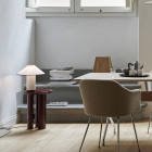 &Tradition Colette Table Lamp White & Merlot on Side Table