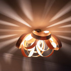 Tom Raffield Skipper Ceiling Light Ash in Dark Room
