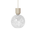 Ferm Living Collect Bell Socket Pendant Glass Sphere Cashmere Casca
