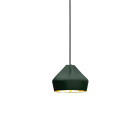 Marset Pleat Box 24 LED Pendant Dark Green Gold