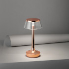 Flos Bon Jour Unplugged LED Portable Lamp - Copper, Transparent Crown