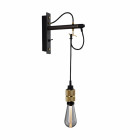 Buster + Punch Hooked Nude Wall Light - Graphite & Brass with Crystal Bulb