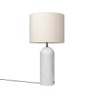 Gubi Gravity XL Floor Lamp White Marble Canvas Low