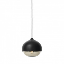 Mater Terho Pendant Light Black Satin Transparent Medium 