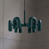 Large Green AGO Cirkus Chandelier