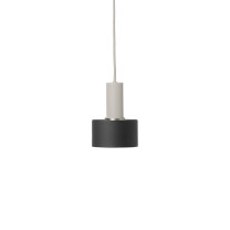 Ferm Living Collect Low Socket Pendant Disc Grey Black