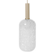 Ferm Living Collect High Socket Pendant Glass Tall Cashmere Casca