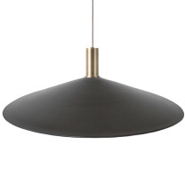 Ferm Living Collect Low Socket Pendant Angle Brass Black