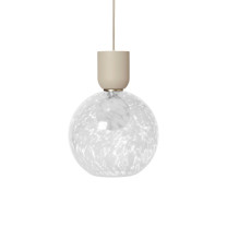 Ferm Living Collect Bell Socket Pendant Glass Sphere Cashmere Casca