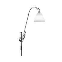 Bestlite BL6 Wall Light Bone China Shade/Chrome Base