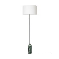 Gubi Gravity Floor Lamp Emerald Marble White