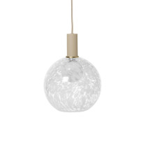 Ferm Living Collect Low Socket Pendant Glass Sphere Cashmere Casca