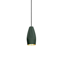 Marset Pleat Box 13 LED Pendant Dark Green Gold