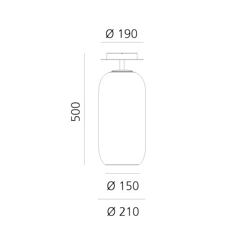 Specification image for Artemide Gople Ceiling Light