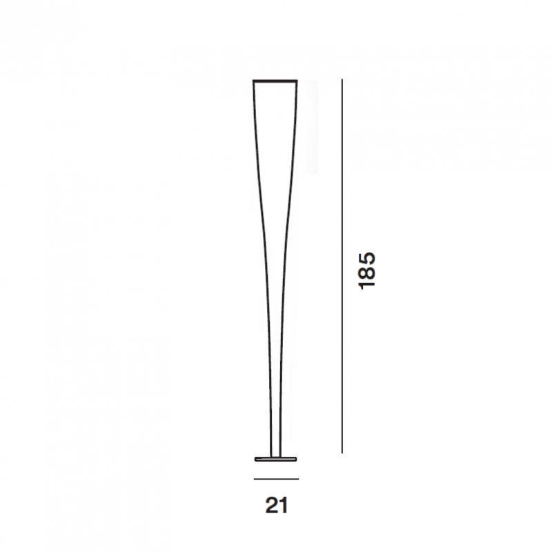 Specification Image for Foscarini Mite Anniversario LED Floor Lamp
