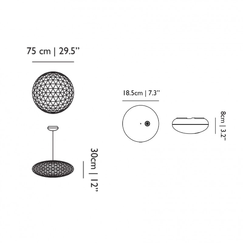 Specification Image for Moooi Raimond II Zafu LED Pendant