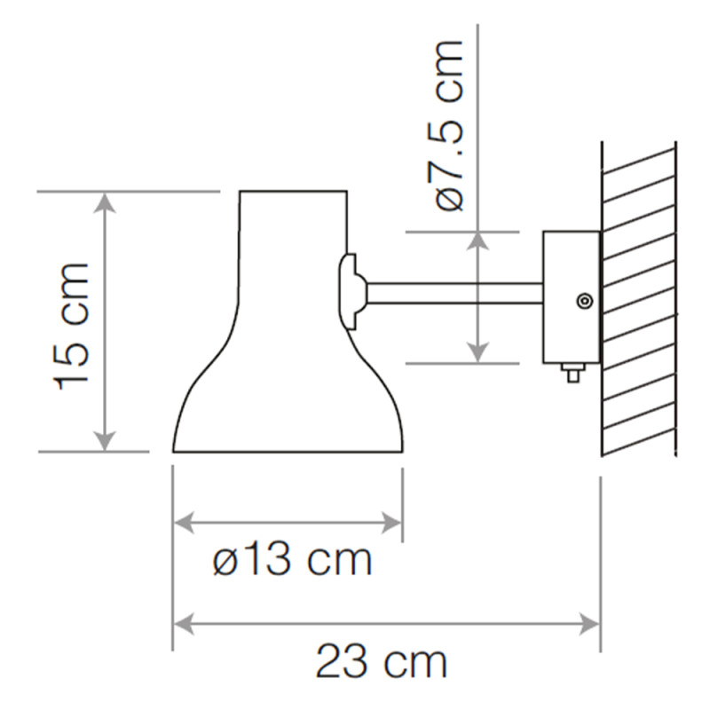 Specification Image for Anglepoise + Margaret Howell Type 75 Mini Wall Light