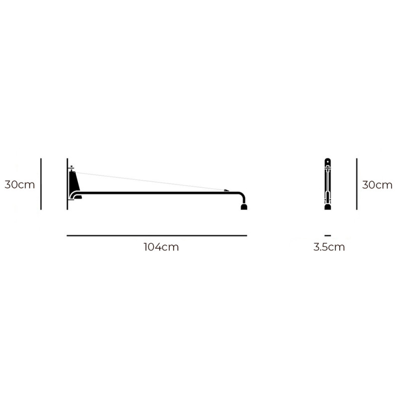 Specification Image for Vitra Petite Potence Wall Light