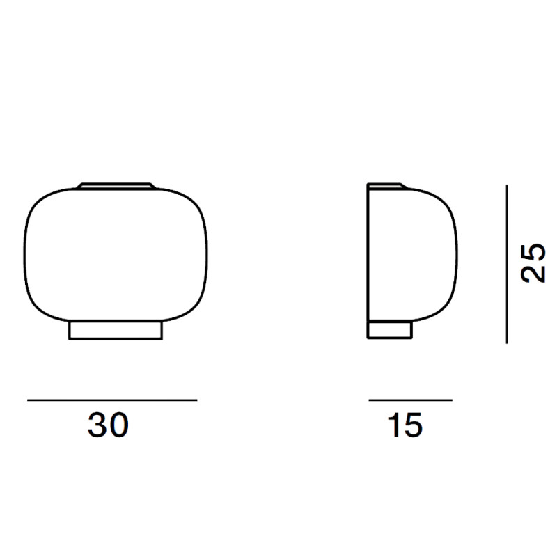 Specification image for Foscarini Chouchin Semi Wall Light