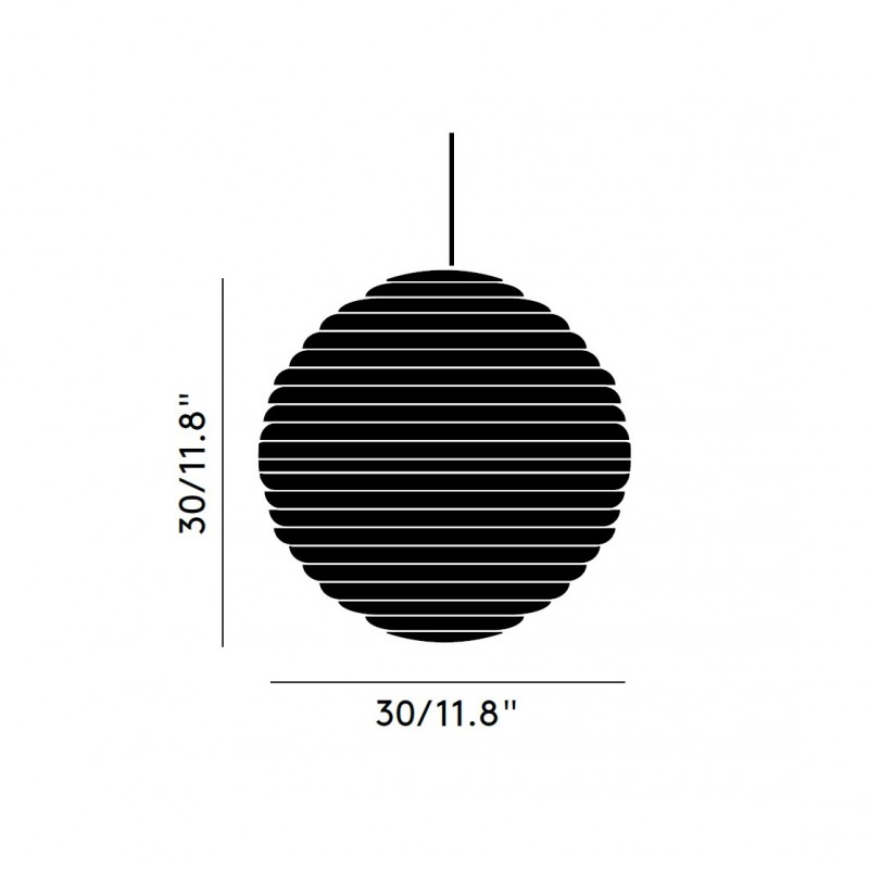 Specification Image for Tom Dixon Press Sphere LED Pendant