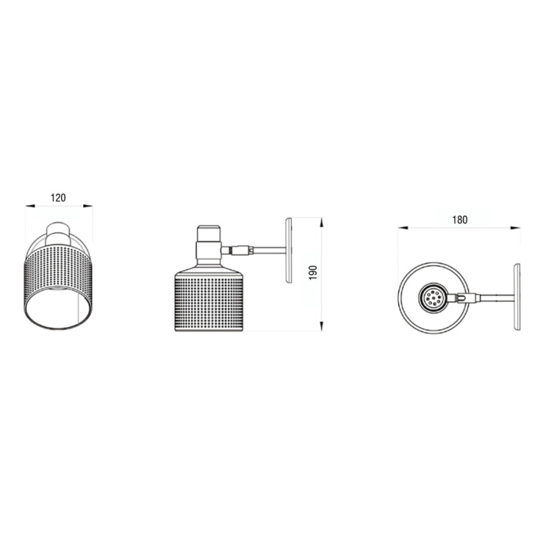 Specification Image for Bert Frank Riddle Single Wall Light