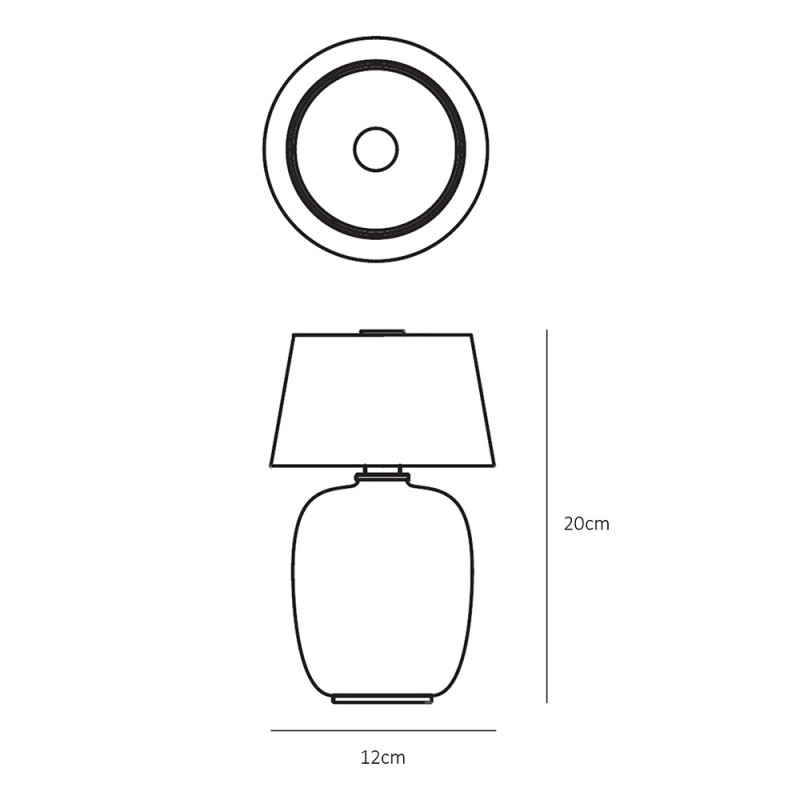 Specification Image for Audo Copenhagen Torso Portable Lamp