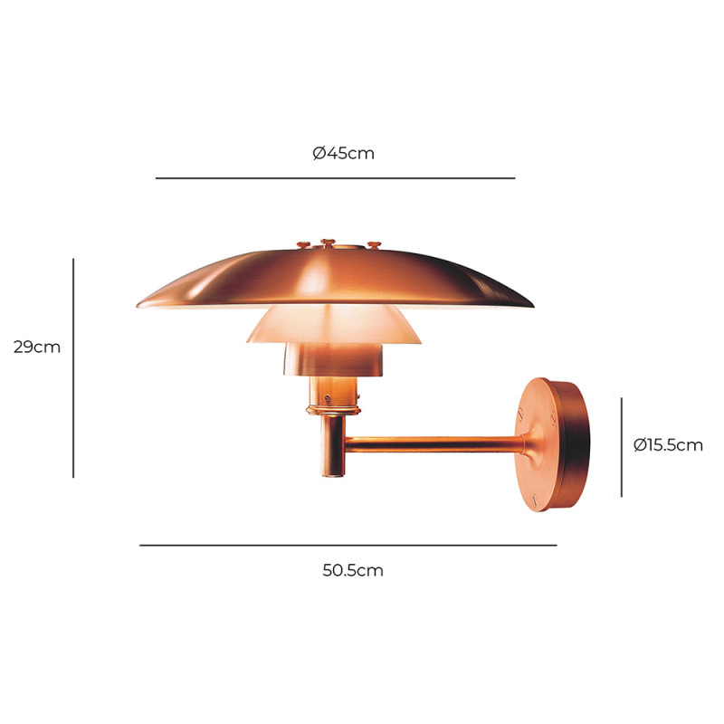 Specification Image for Louis Poulsen PH Wall Outdoor Light
