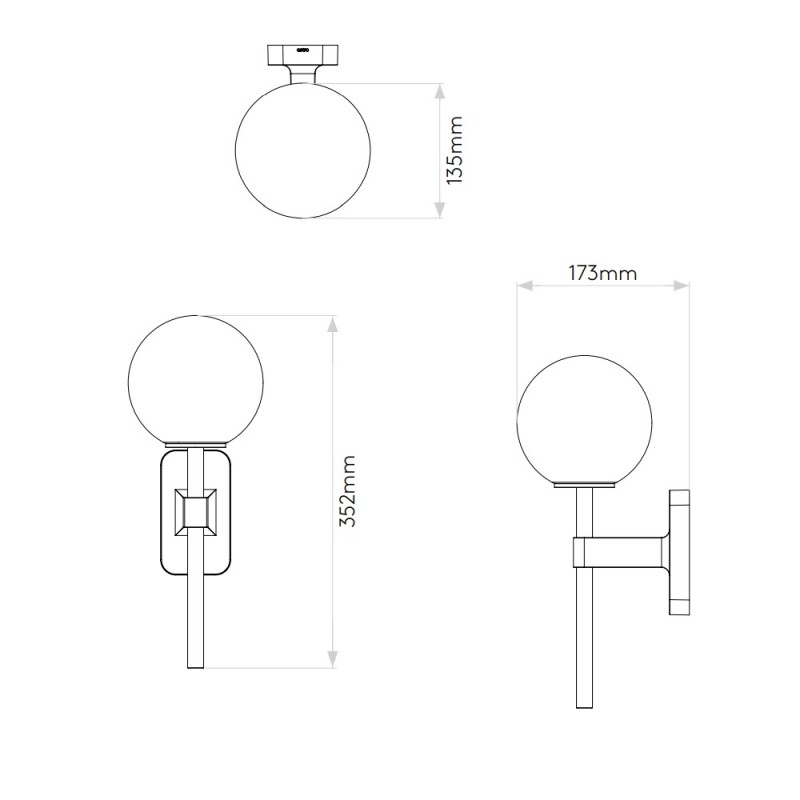 Astro Tacoma Single Wall Light Specification 