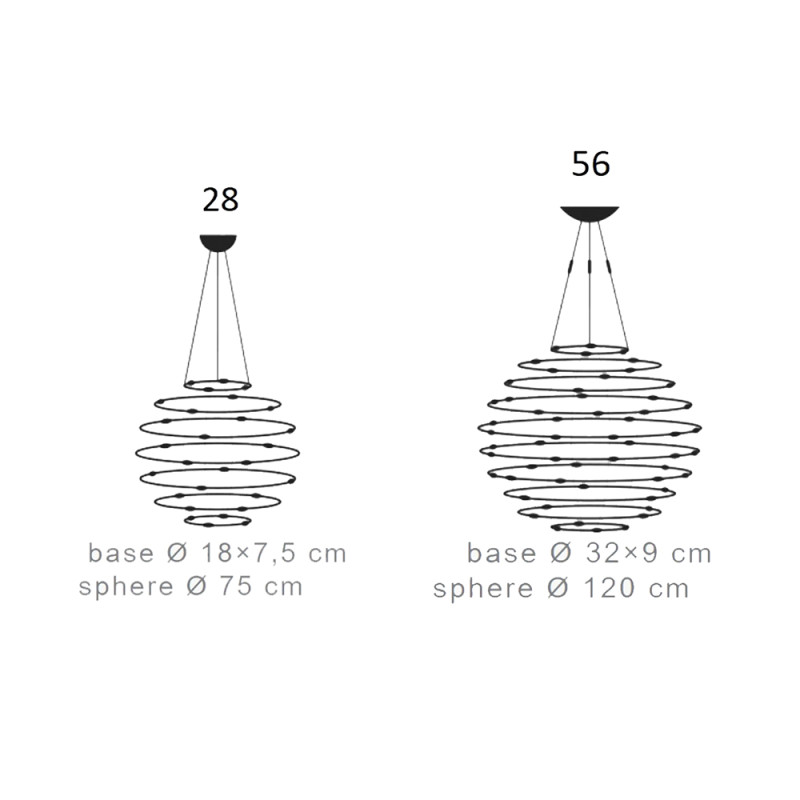 Specification Image for Catellani & Smith Petits Bijoux LED Pendant Light