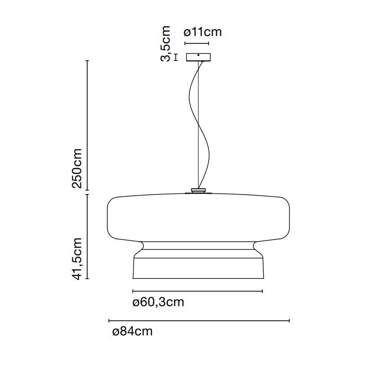 Specification Image for Marset Bohemia LED Pendant Light