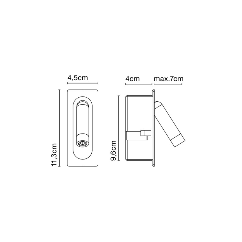 Specification Image for Marset Ledtube Mini LED Wall Light